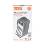 پاوربانک PD و فست شارژ Liami 50000Ah مدل LM7050 22.5W - سفید (گارانتی شش ماهه شرکتی) - تصویر 6