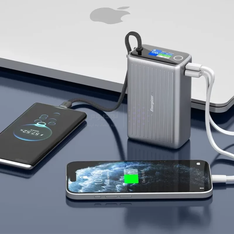 پاوربانک PD و فست شارژ Energizer 25000mAh مدل XP25001PD 100W - خاکستری (گارانتی متین) - تصویر 5