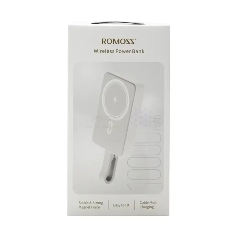 پاوربانک PD و فست شارژ وایرلس Romoss 10000mAh مدل WMS10-121-1133H 18W - سفید (گارانتی متین) - تصویر 7
