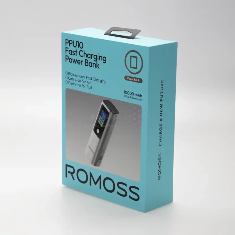 پاوربانک PD و فست شارژ Romoss 10000mAh مدل PPU10-128-S533H 130W - خاکستری (گارانتی متین) - تصویر 8