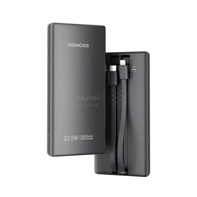 پاوربانک PD و فست شارژ Romoss 10000mAh مدل PRC10-171-2143 22.5W - مشکی (گارانتی متین) - تصویر 4