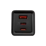 شارژر دیواری 65W فست و PD سه پورت Hatron مدل HWC3651PQ به همراه کابل شارژ Type-C to Type-C - مشکی  - تصویر 6