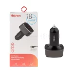 شارژر فندکی 56W فست و PD سه پورت Hatron مدل HCC3210PQ به همراه کابل شارژ Type-C to Type-C - مشکی  - تصویر 4