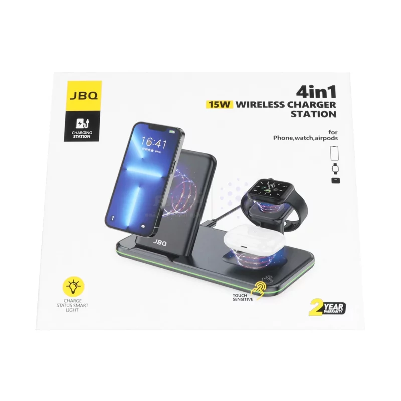 شارژر وایرلس چهار کاره JBQ مدل WLC-31 - مشکی (گارانتی یکساله رصاصی) - تصویر 8
