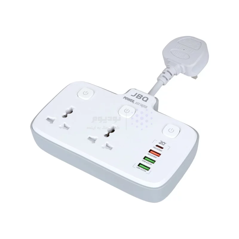 چندراهی برق و شارژر دیواری JBQ مدل SC2413 - سفید (گارانتی یکساله رصاصی) - تصویر 3