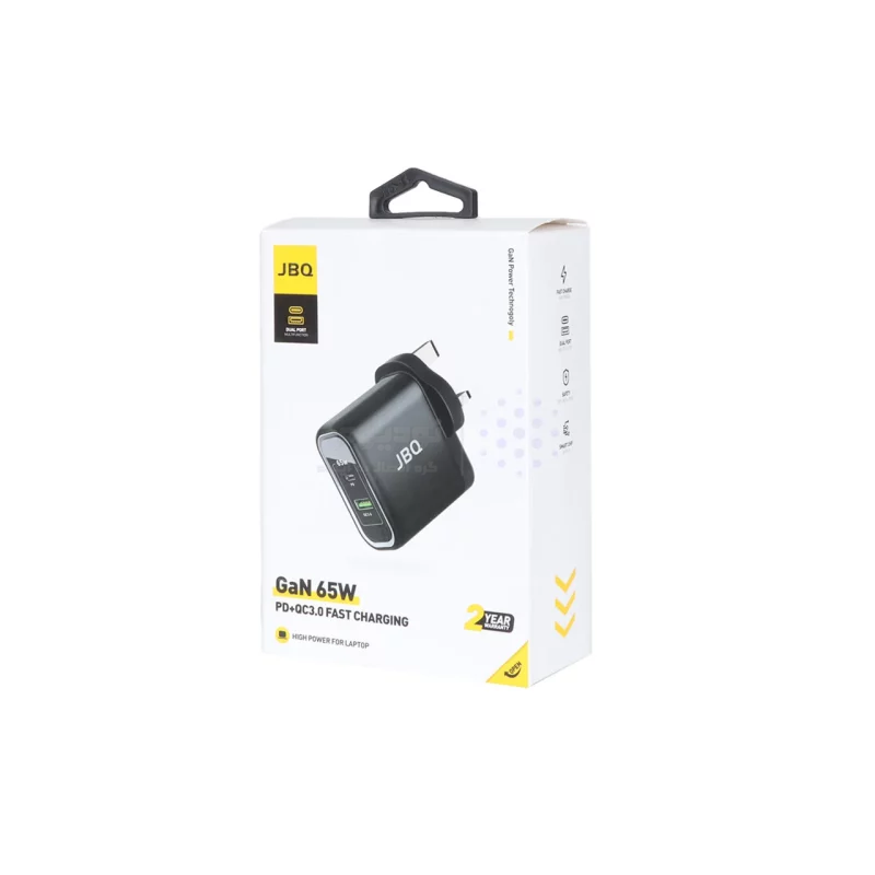 شارژر دیواری فست و PD دو پورت JBQ مدل HC-765 65W - مشکی (گارانتی یکساله رصاصی) - تصویر 5