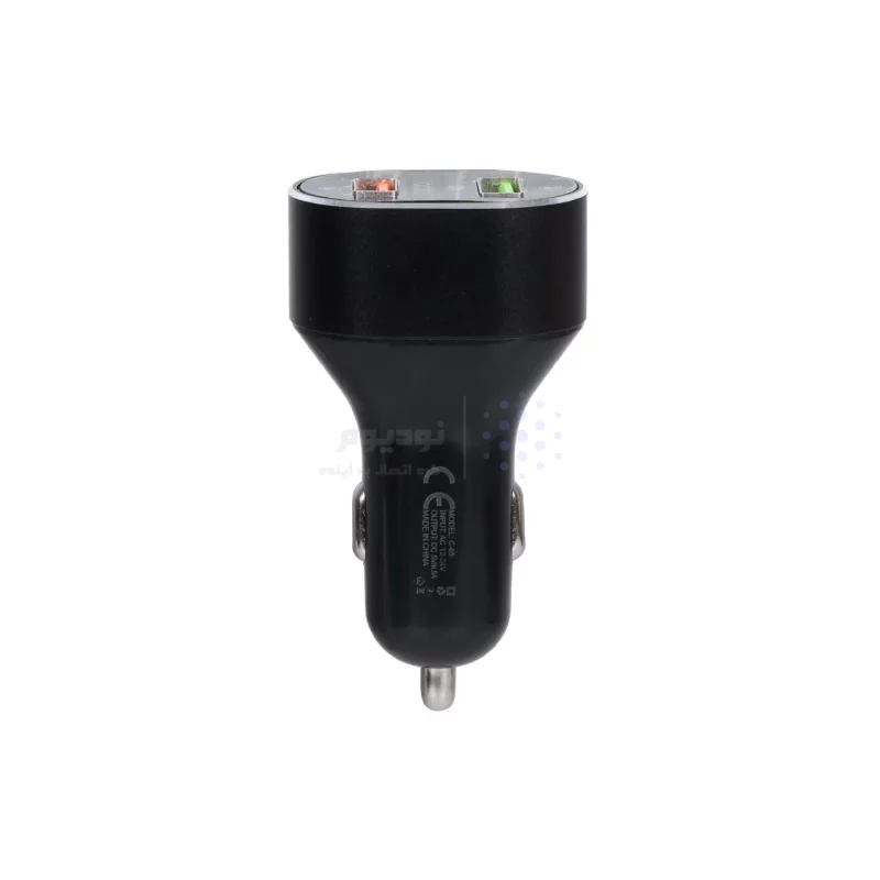 شارژر فندکی فست دو پورت JBQ مدل C-65 33W همراه با کابل آیفون - مشکی (گارانتی یکساله رصاصی) - تصویر 3
