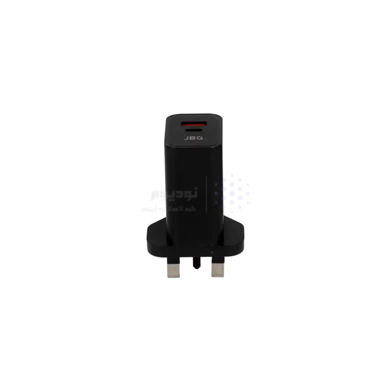 شارژر دیواری فست دو پورت JBQ مدل HC-30w 30W همراه با کابل Type-C To Type-C - مشکی (گارانتی یکساله رصاصی) - تصویر 3