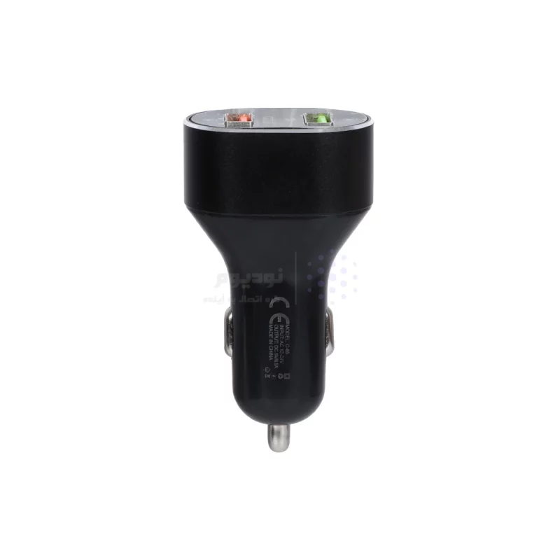 شارژر فندکی فست دو پورت JBQ مدل C-65 33W همراه با کابل اندروید - مشکی (گارانتی یکساله رصاصی) - تصویر 3