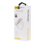 شارژر دیواری فست دو پورت JBQ مدل F-2USB 18W همراه با کابل آیفون - سفید (گارانتی یکساله رصاصی) - تصویر 5