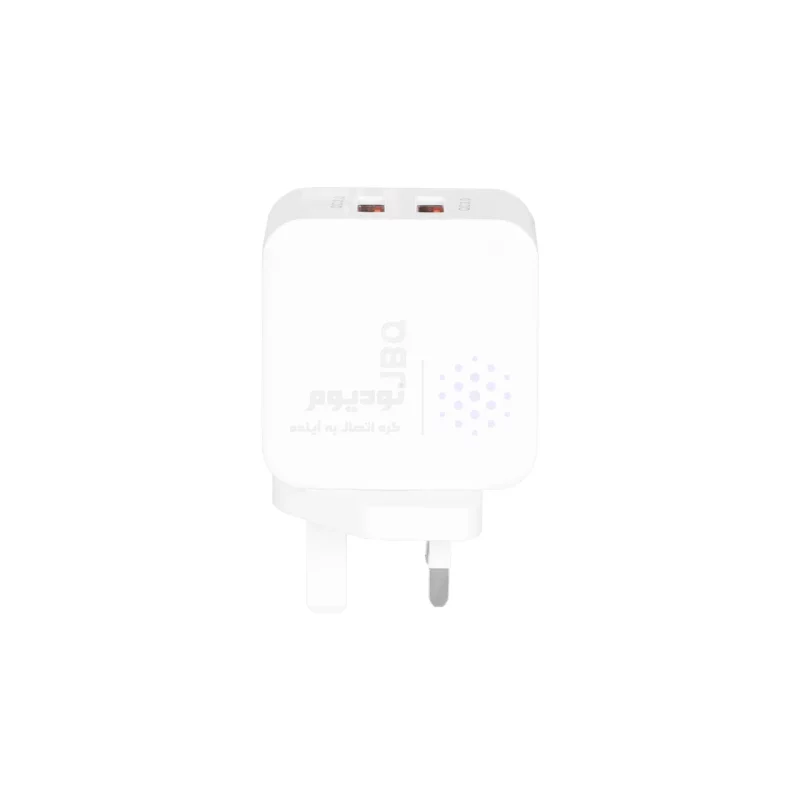 شارژر دیواری فست دو پورت JBQ مدل HC-12F2 30W همراه با کابل آیفون - سفید (گارانتی یکساله رصاصی) - تصویر 3