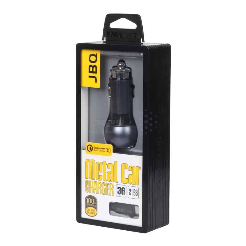 شارژر فندکی فست دو پورت JBQ مدل C503Q 36W همراه با کابل آیفون - خاکستری (گارانتی یکساله رصاصی) - تصویر 5