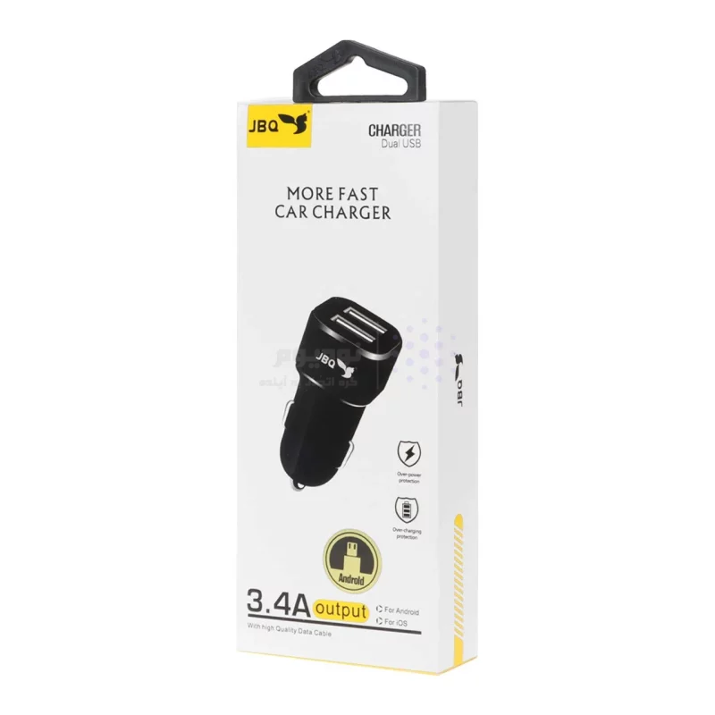 شارژر فندکی فست دو پورت JBQ مدل CN-45 18W همراه با کابل اندروید - مشکی (گارانتی یکساله رصاصی) - تصویر 5