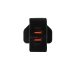 شارژر دیواری فست دو پورت JBQ مدل HC-12F2 30W همراه با کابل اندروید - مشکی (گارانتی یکساله رصاصی) - تصویر 3