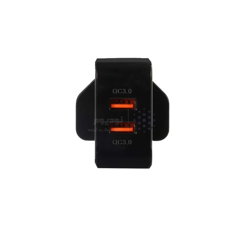 شارژر دیواری فست دو پورت JBQ مدل HC-12F2 30W همراه با کابل اندروید - مشکی (گارانتی یکساله رصاصی) - تصویر 3