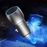 شارژر فندکی 40W فست و PD دو پورت Earldom مدل ES-CC15 - خاکستری - تصویر 5