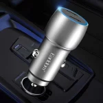 شارژر فندکی 40W فست و PD دو پورت Earldom مدل ES-CC15 - خاکستری - تصویر 6