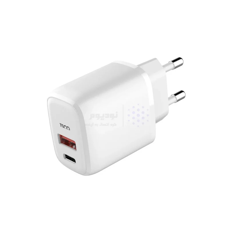 شارژر دیواری PD و فست دو پورت 20 وات TSCO مدل TTC 65 همراه با کابل شارژ TYPE-C - سفید - تصویر 5