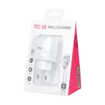 شارژر دیواری PD و فست دو پورت 20 وات TSCO مدل TTC 65 همراه با کابل شارژ TYPE-C - سفید - تصویر 6