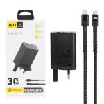 شارژر دیواری فست دو پورت JBQ مدل HC-30w 30W همراه با کابل Type-C To Lightning - مشکی