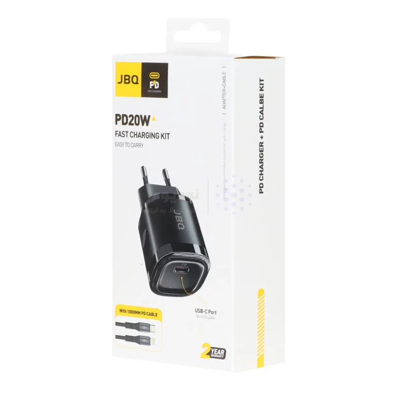 شارژر دیواری فست و PD تک پورت JBQ مدل HC-DP20 20W همراه با کابل Type-C to Lightning - مشکی - تصویر 5