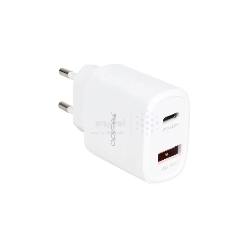 شارژر دیواری فست و PD دو پورت Yesido مدل YC47 20W به همراه کابل شارژ Type-C To Lightning - سفید (گارانتی 18 ماه تعویض نیکان همراه) - تصویر 3