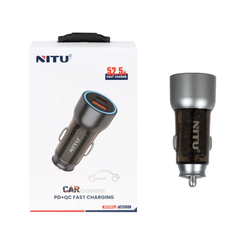 شارژر فندکی فست و PD دو پورت NITU مدل NDC31 52.5W - مشکی (گارانتی 18 ماه تعویض نیکان همراه) - تصویر 2