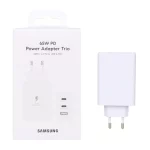 شارژر دیواری فست و PD سه پورت SAMSUNG Type-C مدل EP-T6530 65W - سفید (گارانتی پارتیان پایا)