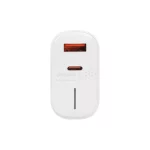 شارژر دیواری سه پین فست و PD دو پورت Tranyoo مدل T-UK1 25W به همراه کابل شارژ Type-C To Type-C - سفید - تصویر 5