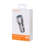 شارژر فندکی 40W فست و PD دو پورت Hicostar مدل HS-CC25 - نقره ای - تصویر 3