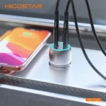 شارژر فندکی 40W فست و PD دو پورت Hicostar مدل HS-CC25 - نقره ای - تصویر 5