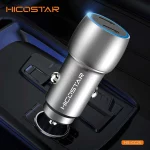 شارژر فندکی 40W فست و PD دو پورت Hicostar مدل HS-CC25 - نقره ای - تصویر 6
