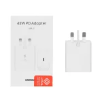 شارژر دیواری SAMSUNG 45W T4510 (S24) ( فست و PD) سفید - (گارانتی پارتیان پایا)-مجهزبه فناوری GAN-NFC