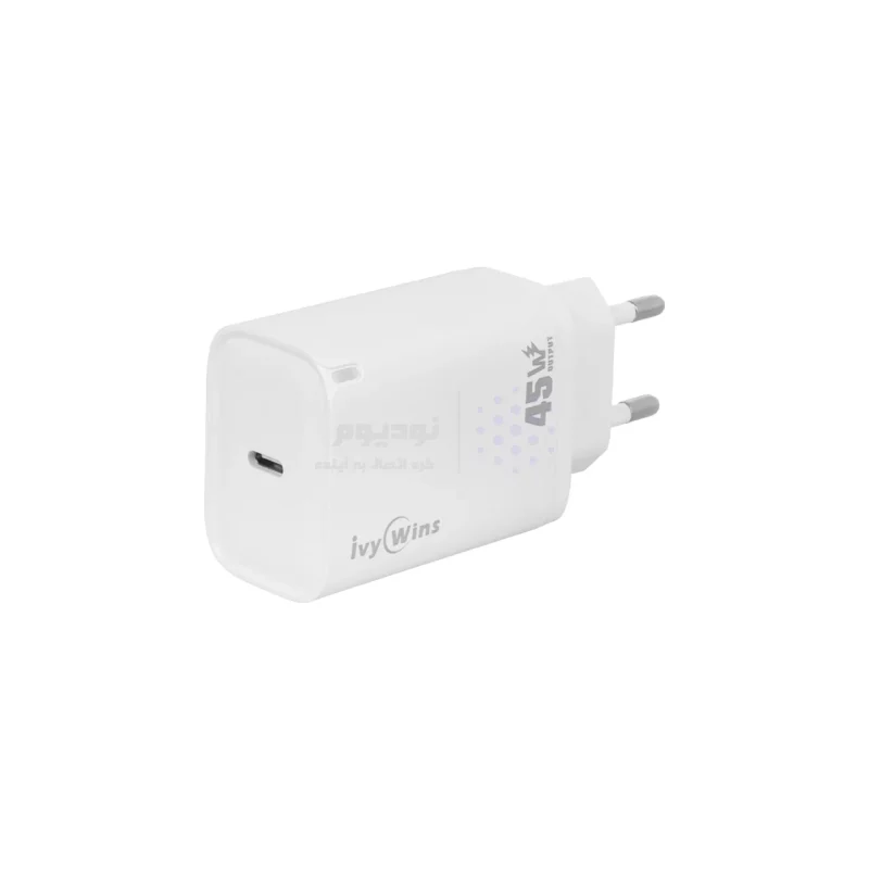 شارژر دیوار فست تک پورت ivy Wins مدل i-016 45W - سفید - تصویر 4