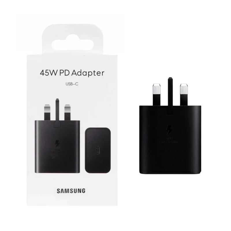 شارژر دیواری سه پین سوپر فست 2.0 و PD تک پورت SAMSUNG Type-C مدل EP-T4510 45W- مشکی - DST (6 ماهه DST + بیمه نامه 12 ماهه DGARD) - درجه یک - تصویر 2