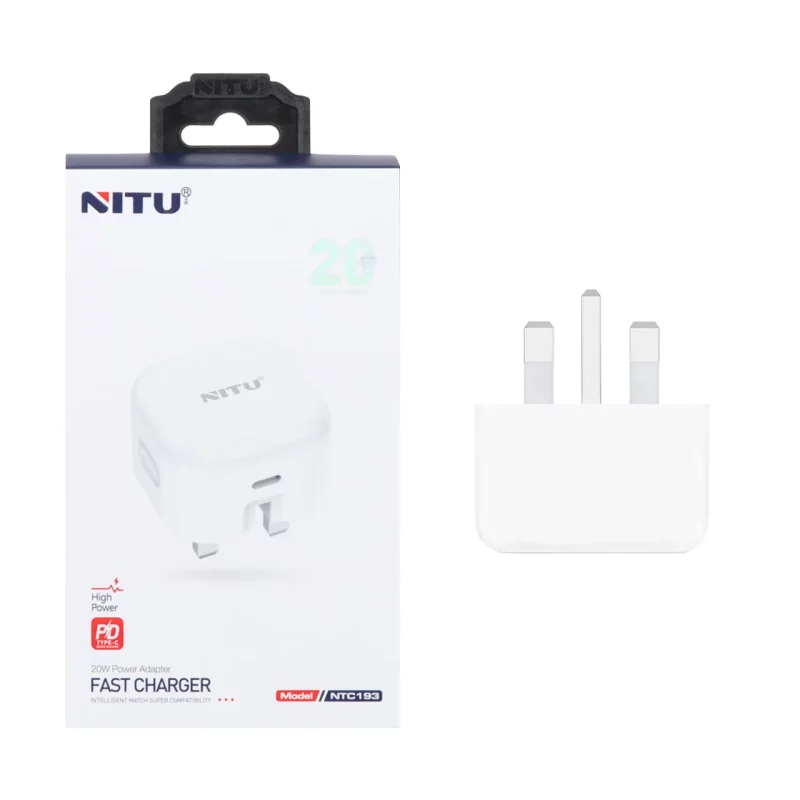 شارژر دیواری Nitu 20W PD مدل NTC193 - سفید (گارانتی 18 ماه تعویض نیکان همراه) - تصویر 2