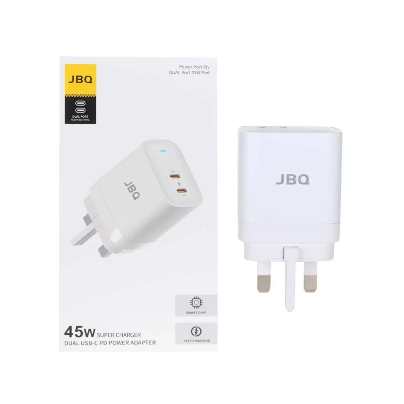 شارژر دیواری فست و PD دو پورت JBQ مدل WC-606W 45W - سفید (گارانتی یکساله رصاصی) - تصویر 2