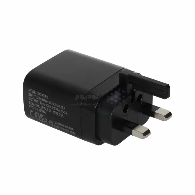 شارژر دیواری فست و PD دو پورت JBQ مدل WC-606B 45W - مشکی (گارانتی یکساله رصاصی) - تصویر 5