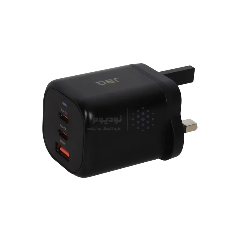 شارژر دیواری فست و PD سه پورت JBQ مدل WC-610B 65W - مشکی (گارانتی یکساله رصاصی) - تصویر 4