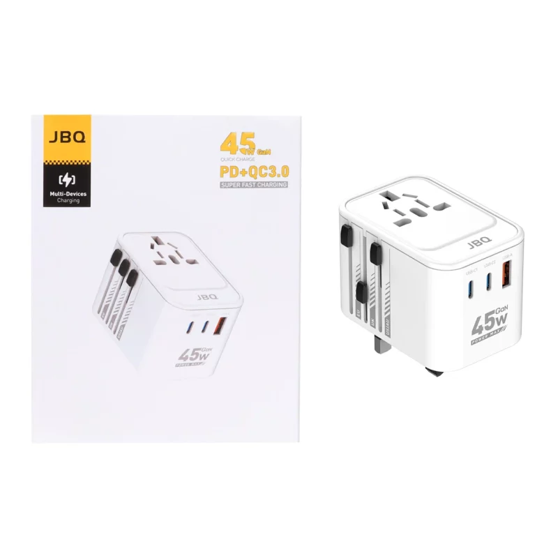 شارژر دیواری فست و PD چند پورت JBQ مدل UT-401W 45W - سفید (گارانتی یکساله رصاصی) - تصویر 2