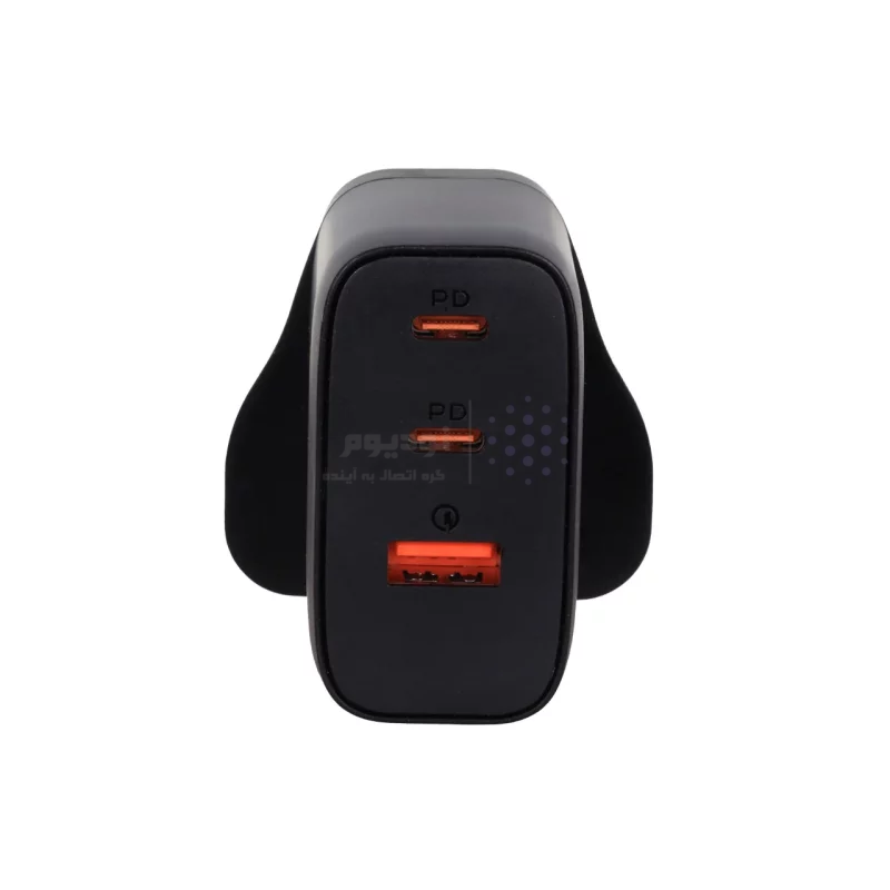 شارژر دیواری فست و PD سه پورت JBQ مدل WC-607B 65W - مشکی (گارانتی یکساله رصاصی) - تصویر 5