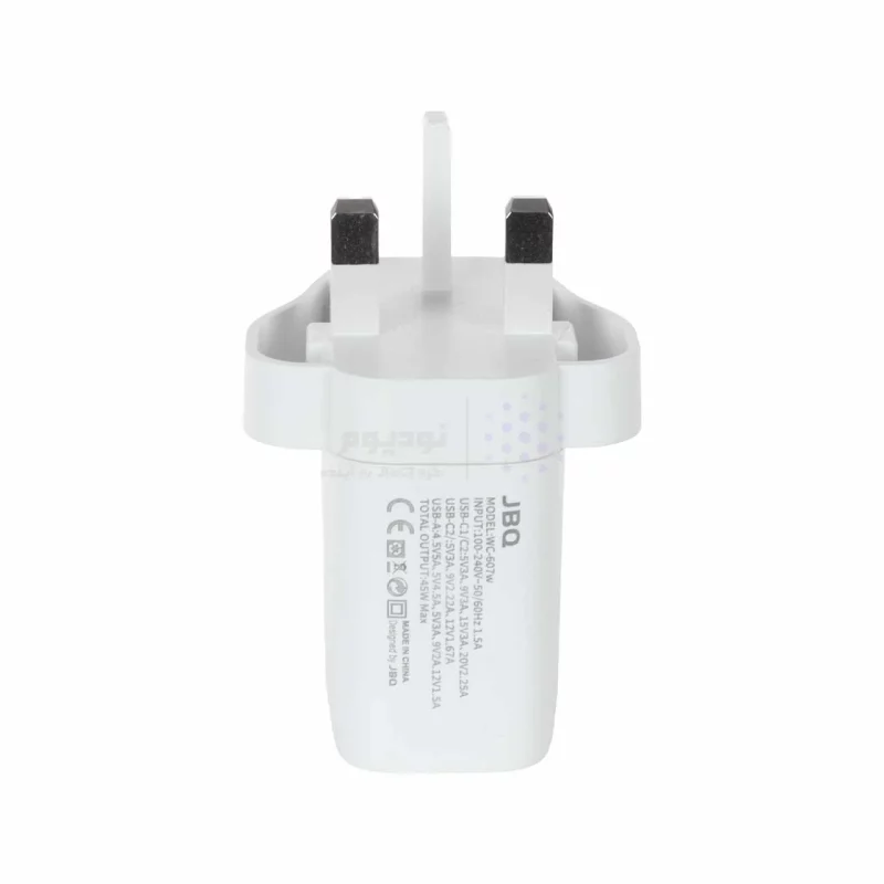 شارژر دیواری فست و PD سه پورت JBQ مدل WC-607W 65W - سفید (گارانتی یکساله رصاصی) - تصویر 3