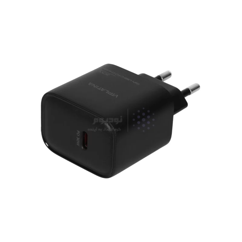 شارژر دیواری فست و PD تک پورت VIPLATINA مدل VC64 30W - مشکی (گارانتی 18 ماه تعویض نیکان همراه) - تصویر 3