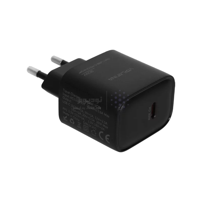 شارژر دیواری فست و PD تک پورت VIPLATINA مدل VC64 30W - مشکی (گارانتی 18 ماه تعویض نیکان همراه) - تصویر 4
