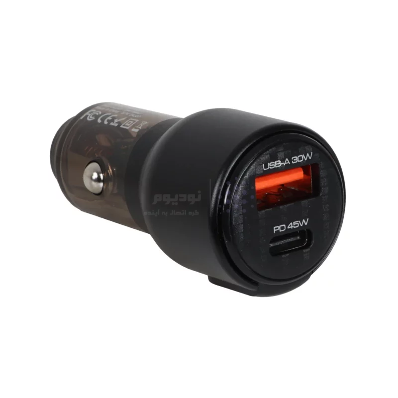 شارژر فندکی فست و PD دو پورت VIPLATINA مدل VK24 75W - مشکی (گارانتی 18 ماه تعویض نیکان همراه) - تصویر 4