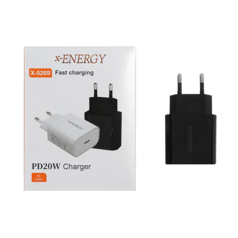 شارژر دیواری فست و PD تک پورت X-Energy مدل X-520S - مشکی (گارانتی IPM) - تصویر 2