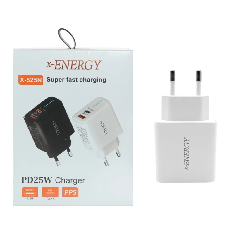 شارژر دیواری فست و PD دو پورت X-Energy مدل X-525N 25W - سفید (گارانتی IPM) - تصویر 2