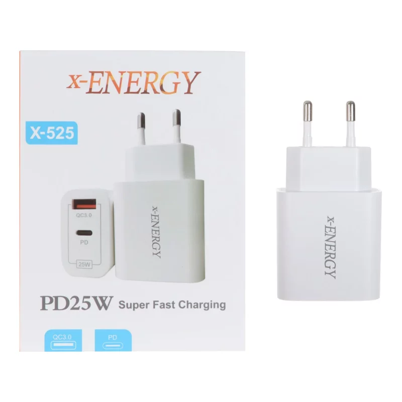 شارژر دیواری فست و PD دو پورت X-Energy مدل X-525 25W - سفید (گارانتی IPM) - تصویر 2