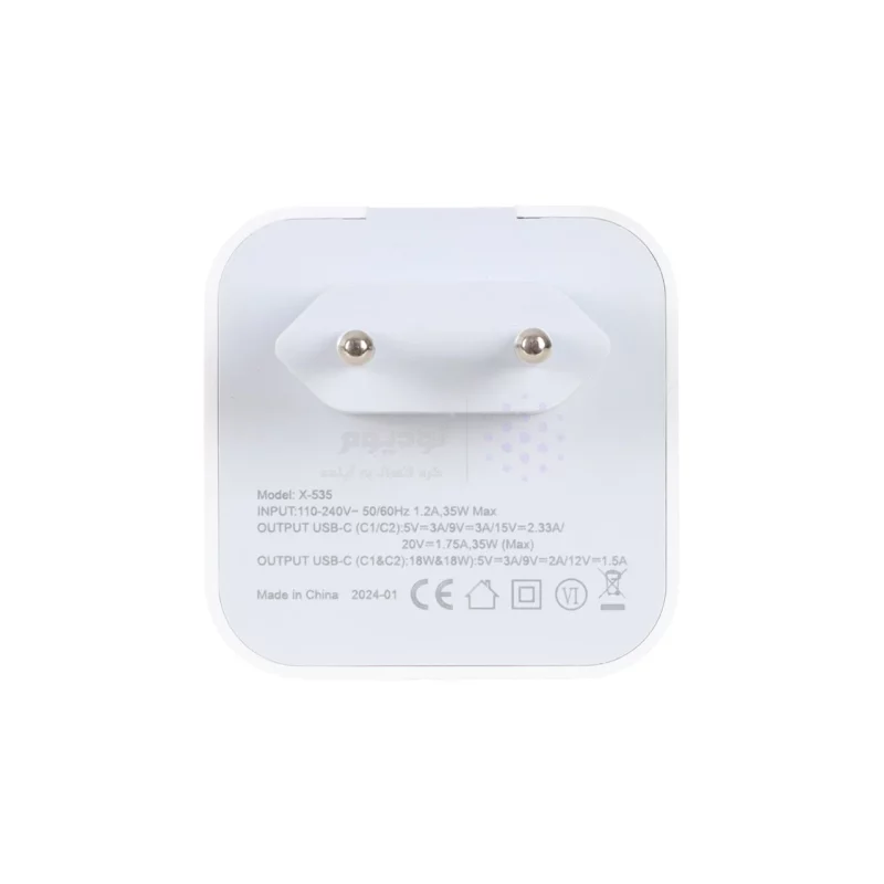 شارژر دیواری فست و PD دو پورت X-Energy مدل X-535 35W - سفید (گارانتی IPM) - تصویر 4