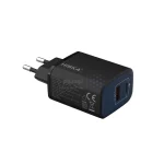 شارژر دیواری PD و فست 67 وات دو پورت Hiska مدل H-167EU 67w- مشکی - تصویر 3